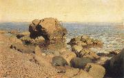 Isaac Levitan Sea bank rummaged oil painting